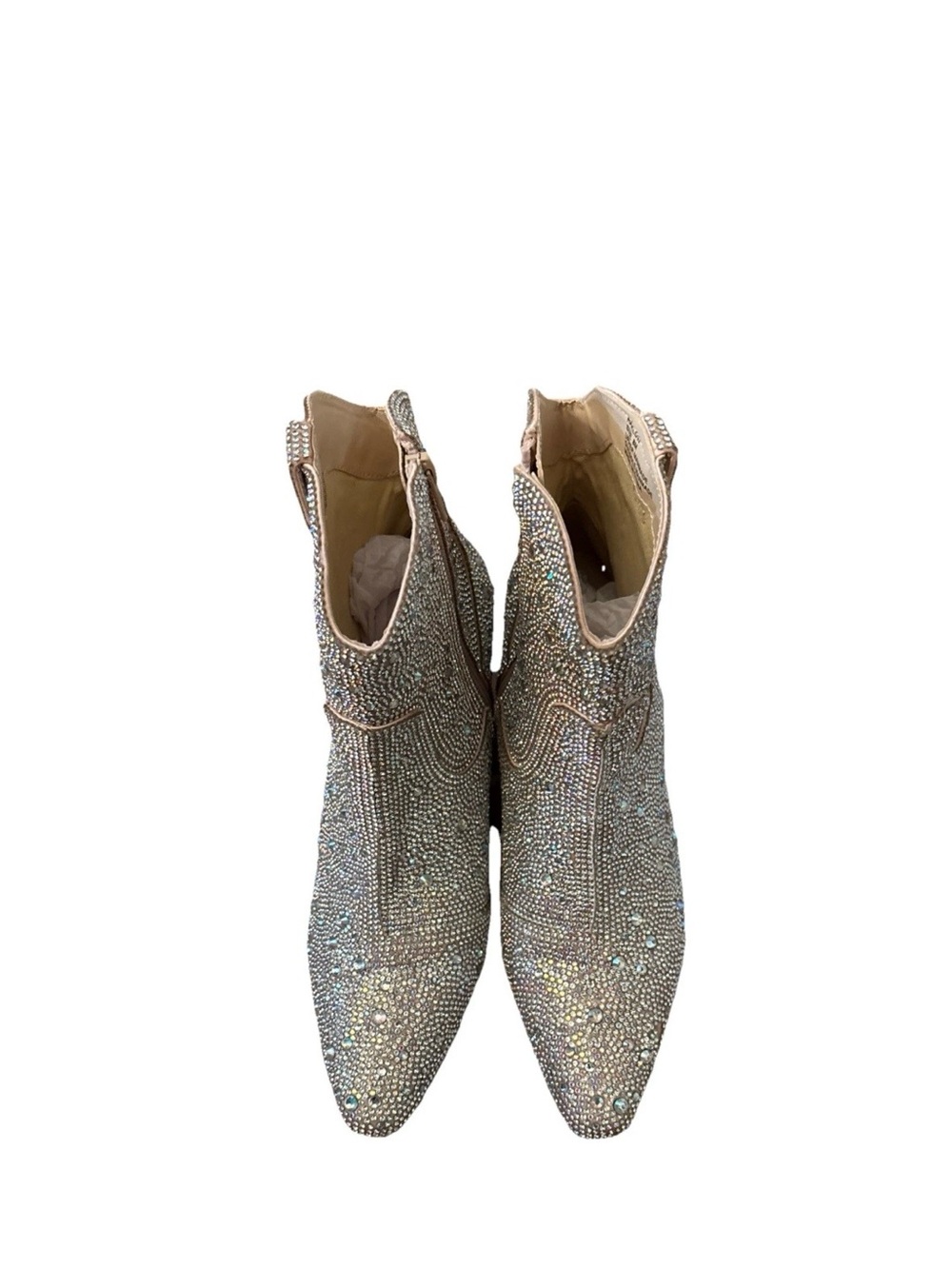 Matisse Champagne Crystal-Embellished Ankle Boots size 8 NWOT display, Size 7.5